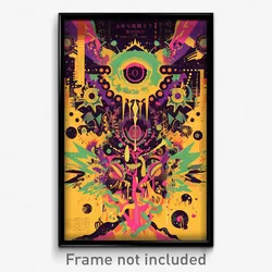 German Movie Poster - Vivid Pallisade (Germany Psychedelic Art Retro Film Print)