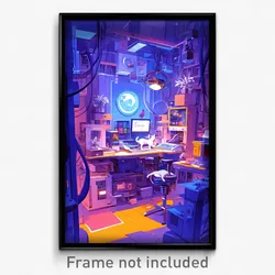 Art Poster - Shiny Storage Room (Psychedelic Trippy Weird 11x17 Cartoon Print)