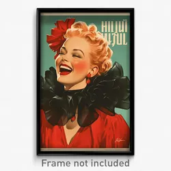 Icelandic Movie Poster - Woman Feeling Happiness, Large Frilled Choker (Print)