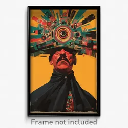 Mexican Movie Poster - Man Feeling Infuriated, Quizzical Bonnet (Art Print)