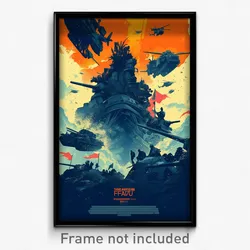 French Movie Poster - Warlike Battlefield (France Retro Film Art Print)
