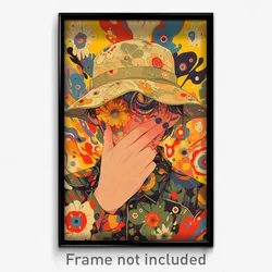 Movie Art Poster - Boy Feeling Hate, Adventurous Hat Flower (Retro Film Print)