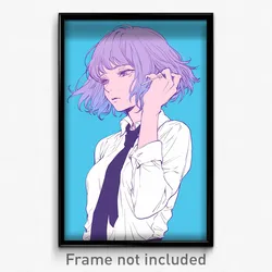 Anime Art Poster - Woman Feeling Grief, International Short Necktie (Print)