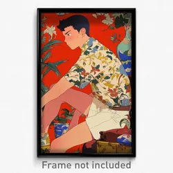 Anime Art Poster - Man Feeling Pity Wearing Bumpy White Bloomers (Print)
