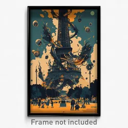 French Movie Poster - Haunting Park (France Psychedelic Art Retro Film Print)