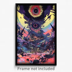 Movie Art Poster - Agitated School (Psychedelic Trippy Retro Cartoon Film Print)