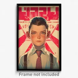 Hebrew Movie Poster - Boy Feeling Friendliness, Handsome Pink Necktie (Print)