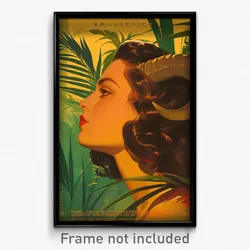 Brazilian Movie Poster - Girl Feeling Satisfaction, Wild Horn Ribbon (Art Print)