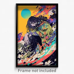 Art Poster - Unkempt Vinyl Record (Psychedelic Trippy Weird 11x17 Print)