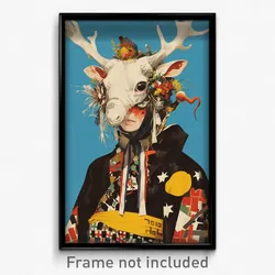 German Movie Poster - Boy Feeling Miserable, Crafty Reindeer Costume (Art Print)