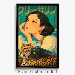 Thai Movie Poster - Woman Feeling Amazement, Simplistic Animal Collar (Print)