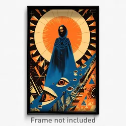German Movie Poster - Woman Feeling Apprehension, Magnificent Blue Capelet