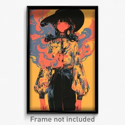 Anime Art Poster - Woman Feeling Self Critical, Mellow German Clothes (Print)