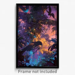 Art Poster - A Symbolic Schematic Of An Idle Sparrow Talking In A Loud Jungle,