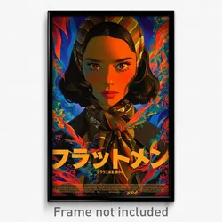 Indonesian Movie Poster - Woman Feeling Loathing, Adorable Striped Scarf (Print)