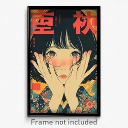 Japanese Movie Poster - Girl Feeling Ambivalence, Heartfelt Mismatched Gloves