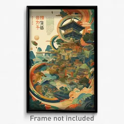 Chinese Movie Poster - Tan Loch (China Psychedelic Trippy Art Retro Film Print)