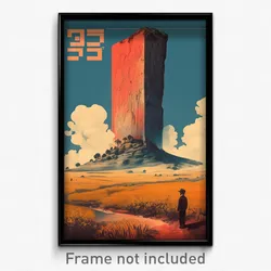 Hebrew Movie Poster - Rough Lighthouse (Israel Psychedelic Art Retro Film Print)
