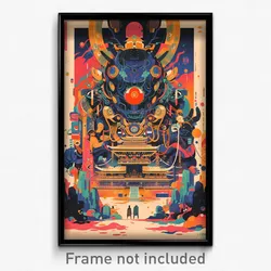 Movie Art Poster - Shady Palace (Psychedelic Trippy Retro Cartoon Film Print)