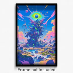 Art Poster - Imaginative Mound (Psychedelic Trippy Weird 11x17 Print)