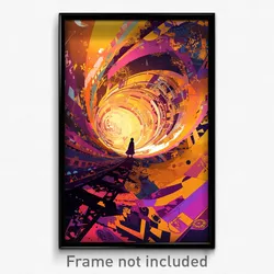 Art Poster - Active Colosseum (Psychedelic Trippy Weird 11x17 Cartoon Print)