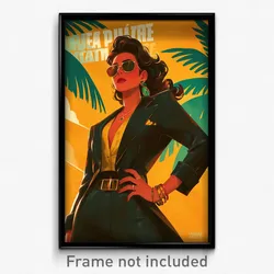 Brazilian Movie Poster - Girl Feeling Coercive, Hard To Find Black Suit (Print)