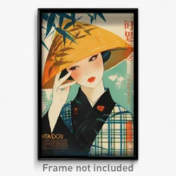 Vietnamese Movie Poster - Woman Feeling Sullenness, Spherical Plaid (Art Print)
