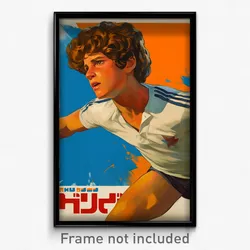 Hebrew Movie Poster - Boy Feeling Self Caring, Bright White Legwear (Art Print)