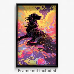 Art Poster - Graceful Puppy (Psychedelic Trippy Weird 11x17 Print)