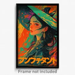 Thai Movie Poster - Woman Feeling Longing, Outrageous Hat Bow (Art Print)