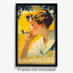 French Movie Poster - Boy Feeling Confident, Voluminous White Cardigan (Print)