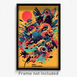 Mexican Movie Poster - Homely Stable (Mexico Psychedelic Art Retro Film Print)