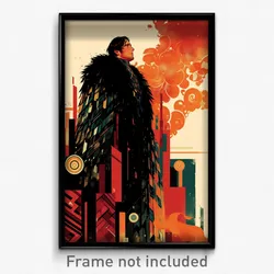 Icelandic Movie Poster - Man Feeling Glumness, Valuable Fur Cape (Art Print)
