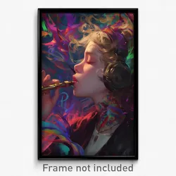 Art Poster - Impressive Pipes (Psychedelic Trippy Weird 11x17 Cartoon Print)
