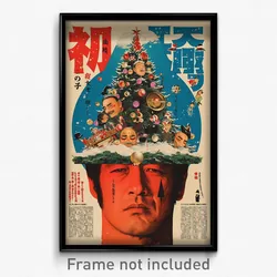 Chinese Movie Poster - Man Feeling Dejection, Carefree Santa Hat (Art Print)