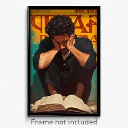 Bollywood Movie Poster - Boy Feeling Tired, Angelic Black Shirt (Art Print)