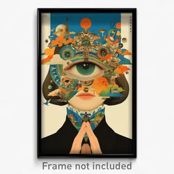 French Movie Poster - Calm Pen (France Psychedelic Trippy Art Retro Film Print)