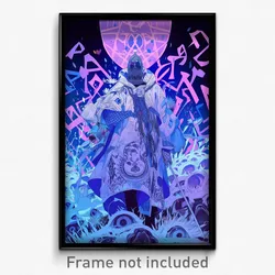 Greek Movie Poster - Boy Feeling Adoration, Webbed Purple Dress (Art Print)