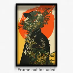 Greek Movie Poster - Man Feeling Undermined, Cherry Grey Headwear (Art Print)