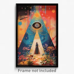 Movie Art Poster - Warm Tepee (Psychedelic Trippy Retro Cartoon Film Print)