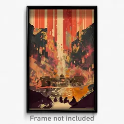 German Movie Poster - Major Sawmill (Germany Psychedelic Art Retro Film Print)