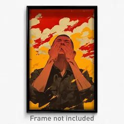 Indonesian Movie Poster - Man Feeling Hatred, Ragged Brown Sleeves (Art Print)