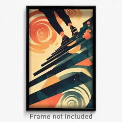 Spanish Movie Poster - Zigzag Leg (Spain Psychedelic Art Retro Film Print)