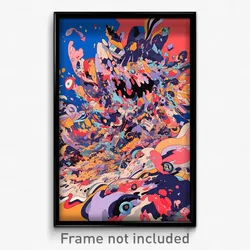 Art Poster - Bountiful Anime (Psychedelic Trippy Weird 11x17 Print)