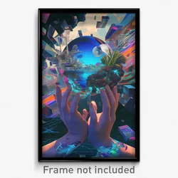 Movie Art Poster - Glossy Marketplace (Psychedelic Retro Weird Film Print)