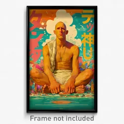 Icelandic Movie Poster - Man Feeling Despair, Reasonable White Sarong (Print)