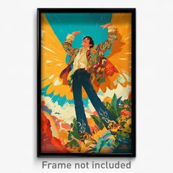 Mexican Movie Poster - Man Feeling Joy, Flashy Winged Footwear (Art Print)