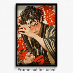 Korean Movie Poster - Boy Feeling Rash, Realistic Striped Kimono (Art Print)