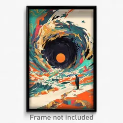 Icelandic Movie Poster - Fluid Maw (Iceland Psychedelic Art Retro Film Print)
