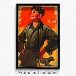 Spanish Movie Poster - Boy Feeling Smug, Quaint Military Jacket (Art Print)